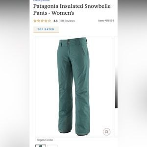 Patagonia Snowbelle insulated ski/snowboard pants